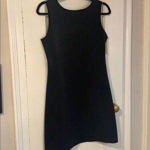THEORY black scuba minidress